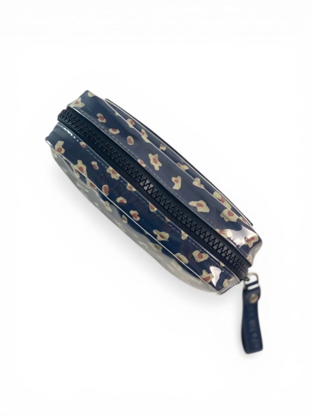 See by Chloe Cosmetic Pouch Clutch Bag Navy Blue Abstract Leopard Print PVC - Picture 6 of 10